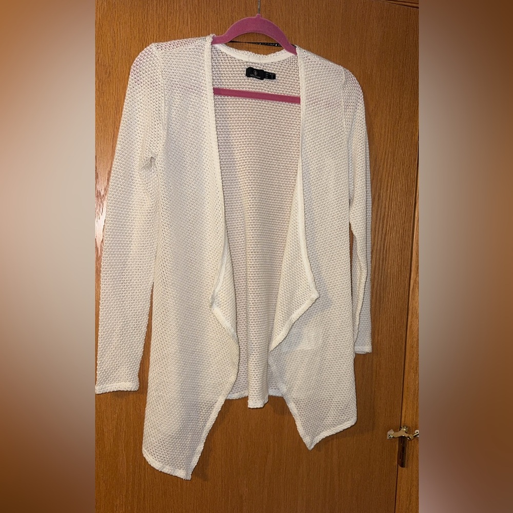 Volcom Cream Open-Front Cardigan